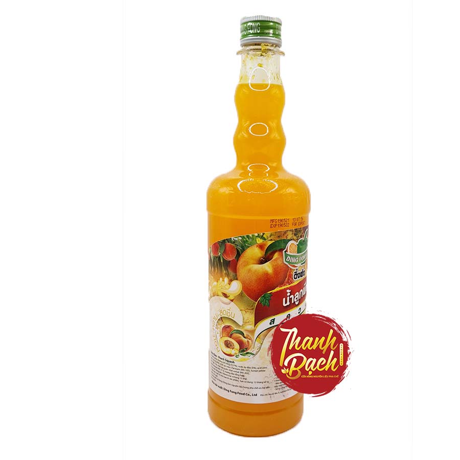 Syrup Dingfong Đào Chai 755ml Syrup Dingfong Đào Chai 755ml