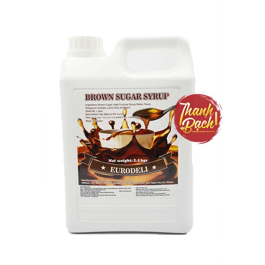 Syrup Đường Đen Đài Loan Eurodeli Bình 2.5kg Syrup Đường Đen Đài Loan Eurodeli Bình 2.5kg