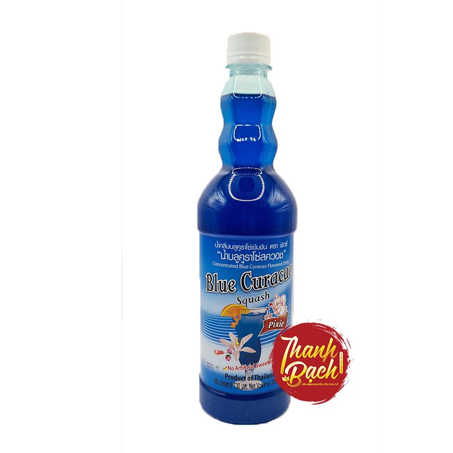 Syrup Thái Pixie Blue Curacao Chai 730ml Syrup Thái Pixie Blue Curacao Chai 730ml