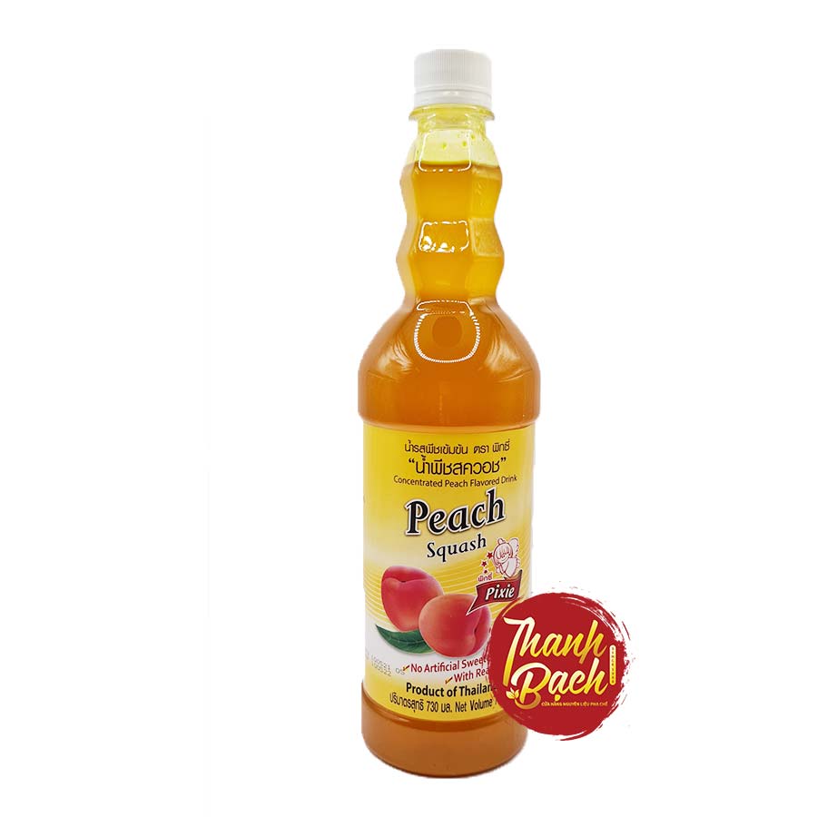 Syrup Thái Pixie Đào Chai 730ml Syrup Thái Pixie Đào Chai 730ml