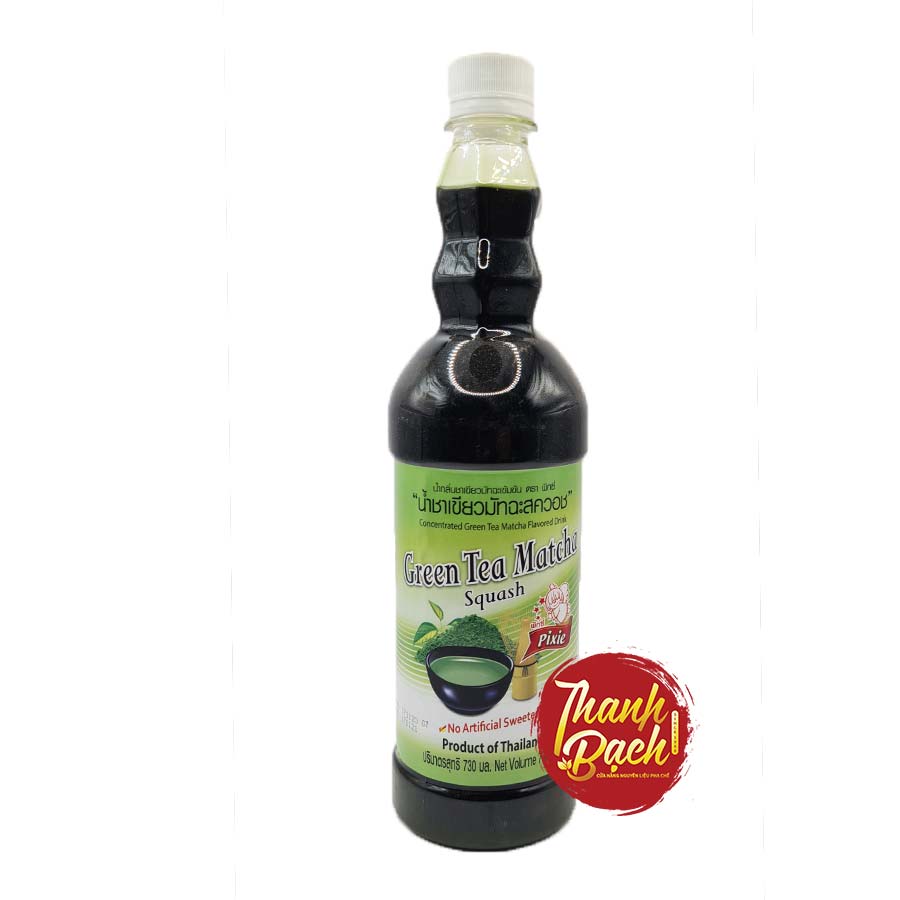 Syrup Thái Pixie Matcha Trà Xanh Chai 730ml Syrup Thái Pixie Matcha Trà Xanh Chai 730ml
