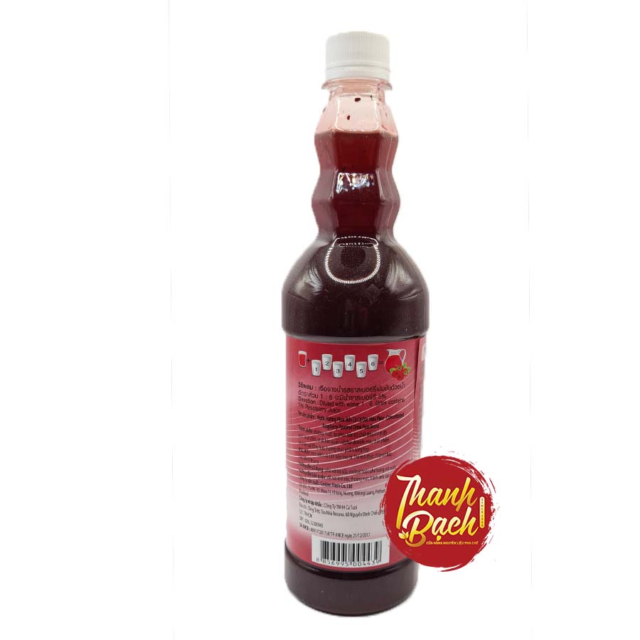 Syrup Thái Pixie Phúc Bồn Tử Chai 730ml Syrup Thái Pixie Phúc Bồn Tử Chai 730ml