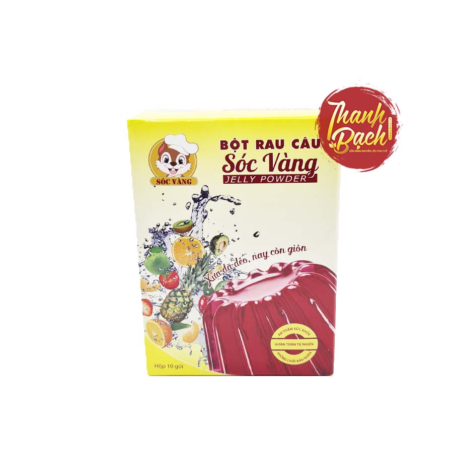 Bột Rau Câu Dẻo Giòn Sóc Vàng Hộp 120g Bột Rau Câu Dẻo Giòn Sóc Vàng Hộp 120g