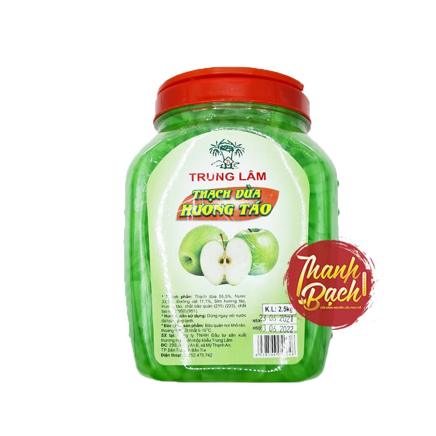 Thạch Dừa Trung Lâm Hương Táo Hủ 2.5kg Thạch Dừa Trung Lâm Hương Táo Hủ 2.5kg