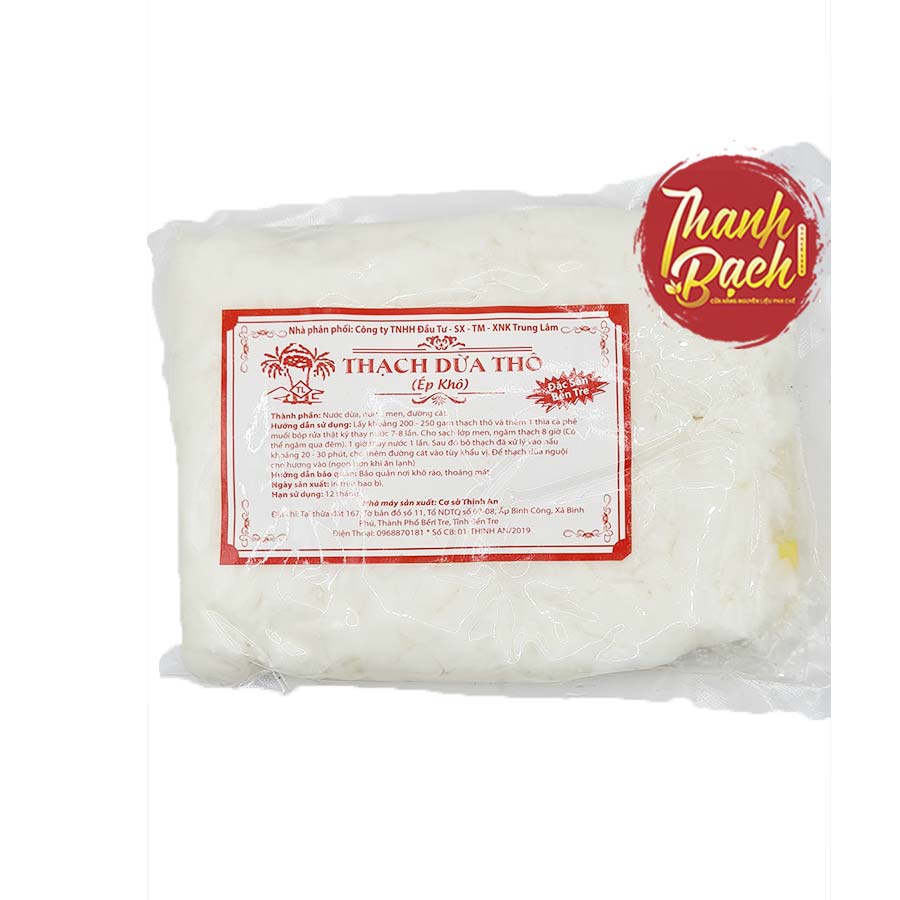 Thạch Dừa Thô (Ép Khô) Trung Lâm 1kg Thạch Dừa Thô (Ép Khô) Trung Lâm 1kg