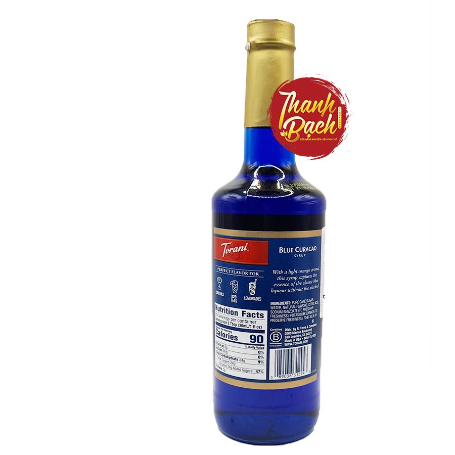 Syrup Torani Blue Curacao Chai 750ml Syrup Torani Blue Curacao Chai 750ml