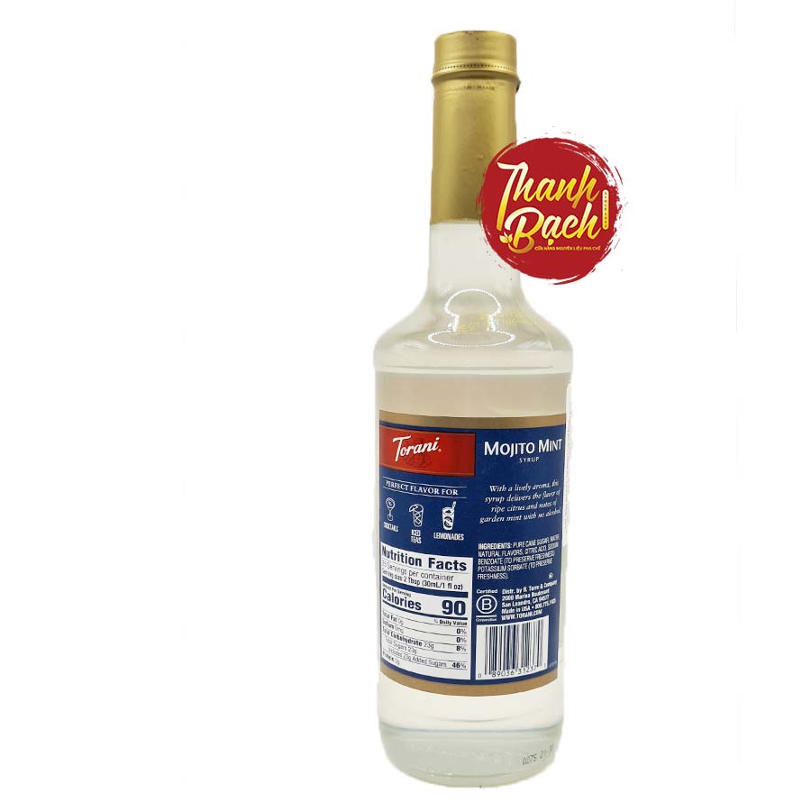 Syrup Torani Mojito Bạc Hà Chai 750ml Syrup Torani Mojito Bạc Hà Chai 750ml