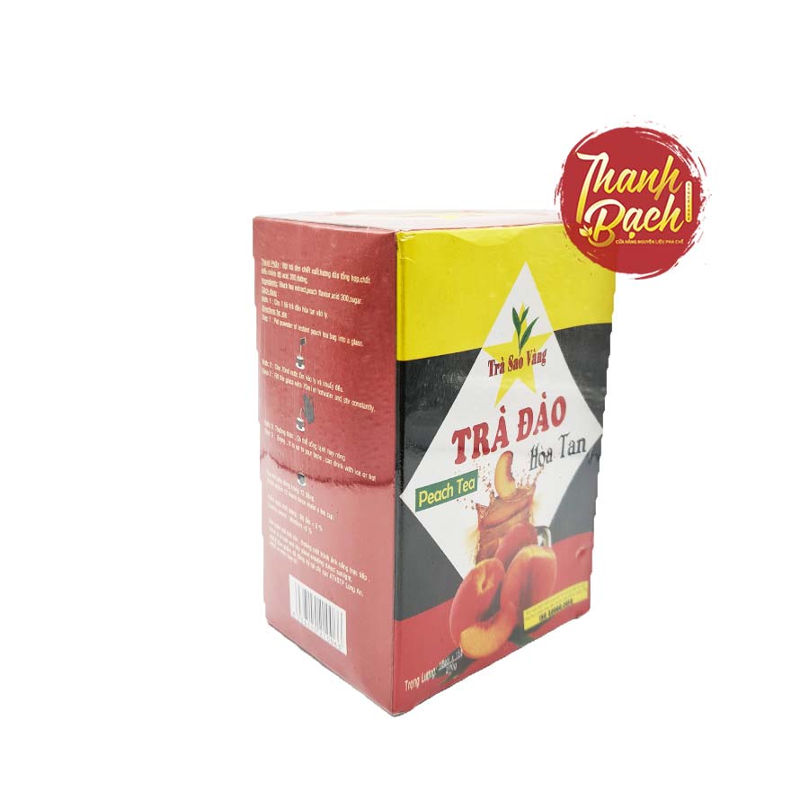 Trà Đào Hòa Tan Sao Vàng Hộp 270g Trà Đào Hòa Tan Sao Vàng Hộp 270g