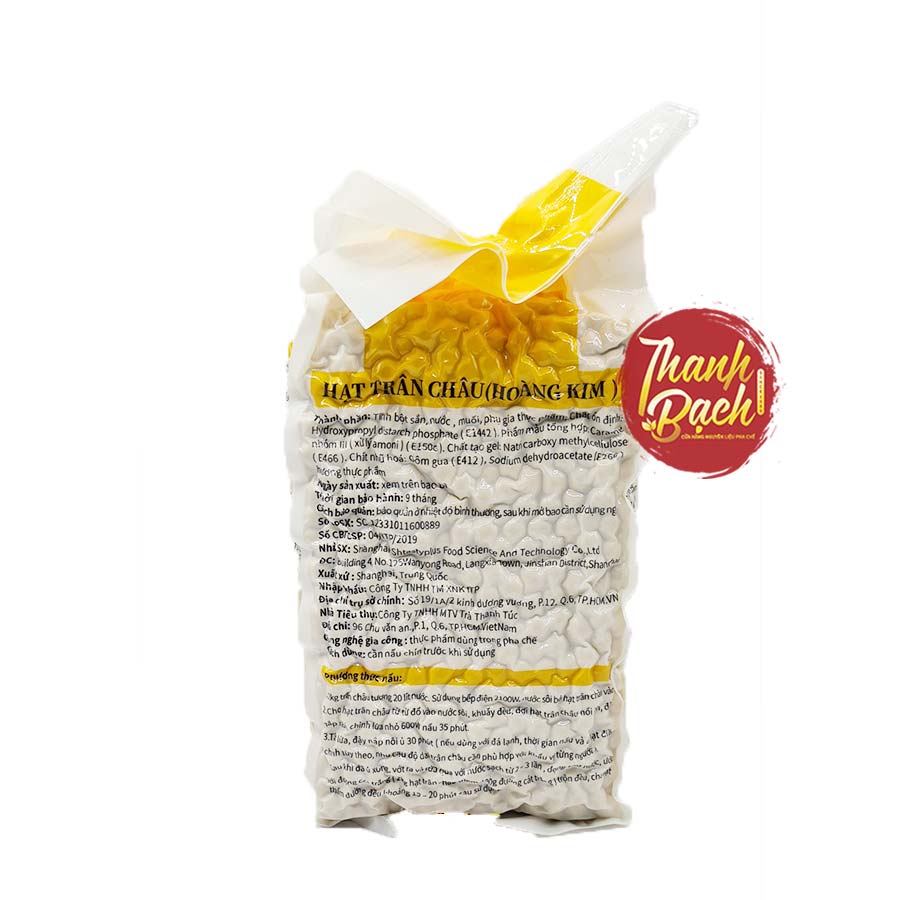 Trân Châu Hoàng Kim Thanh Túc Pearl Starch Ball Túi 1kg Trân Châu Hoàng Kim Thanh Túc Pearl Starch Ball Túi 1kg