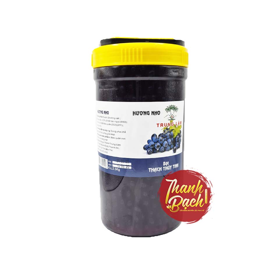 Thạch Thủy Tinh Trung Lâm Hương Nho Hủ 2.5kg Thạch Thủy Tinh Trung Lâm Hương Nho Hủ 2.5kg
