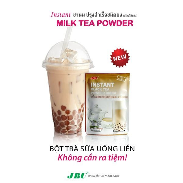 Bộ sưu tập các gói bột trà sữa pha sẵn đa dạng hương vị JBU