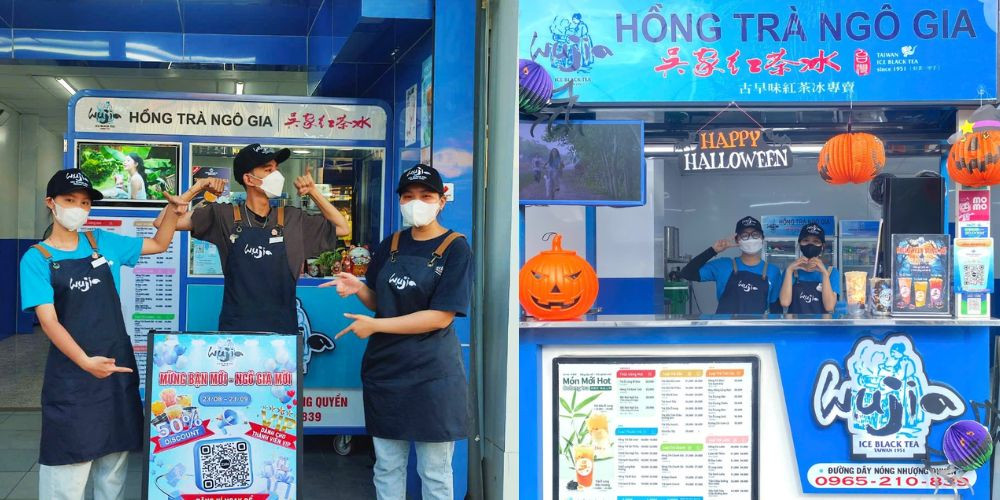 Bộ sưu tập các món trà sữa đa dạng tại Hồng Trà Ngô Gia, một thương hiệu quán trà sữa ngon với lịch sử lâu đời