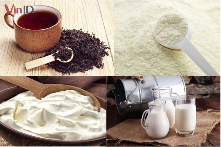 Các nguyên liệu cần thiết để làm trà sữa Macchiato tại nhà