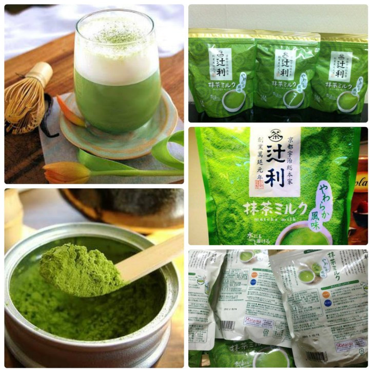 Chuẩn bị nguyên liệu làm trà sữa matcha với bột sữa pha trà sữa