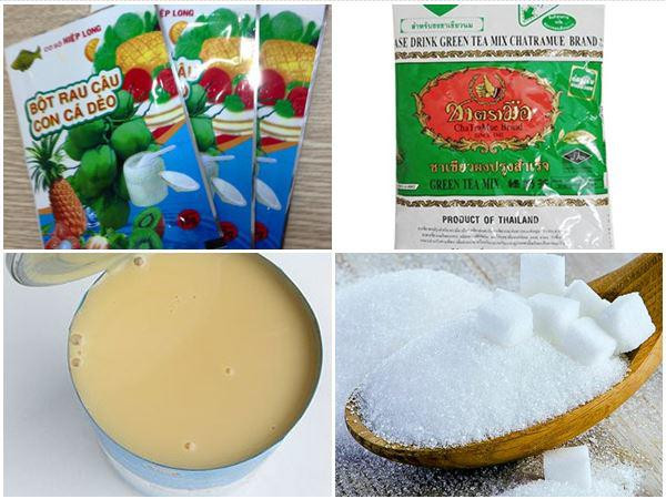 Danh sách chi tiết các nguyên liệu pha chế trà sữa Thái xanh tại nhà