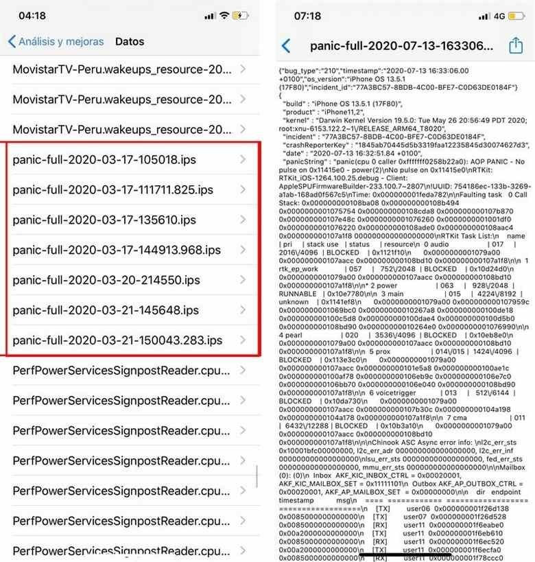 Dấu hiệu Panic full xuất hiện cho thấy iPhone đã từng sửa chữa nghiêm trọng