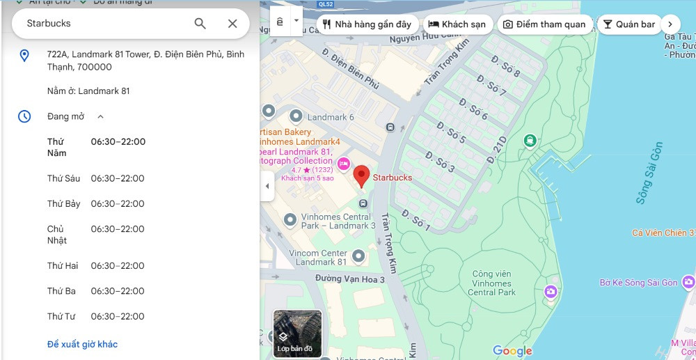 Địa chỉ trà sữa Bình Thạnh Starbucks