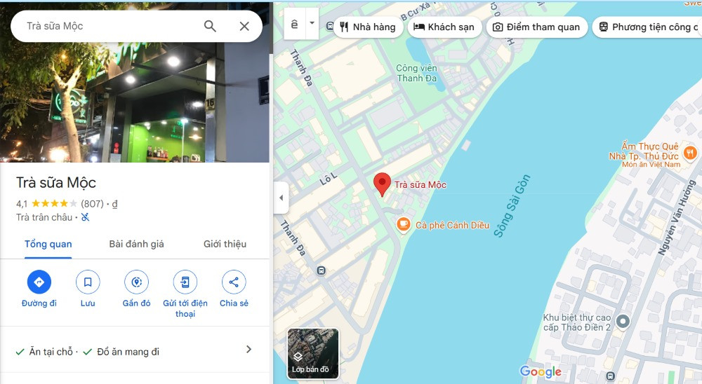 Địa chỉ trà sữa Mộc tại Bình Thạnh