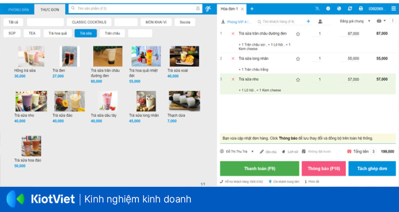 Hệ thống quản lý hiệu quả cho quán trà sữa nhượng quyền