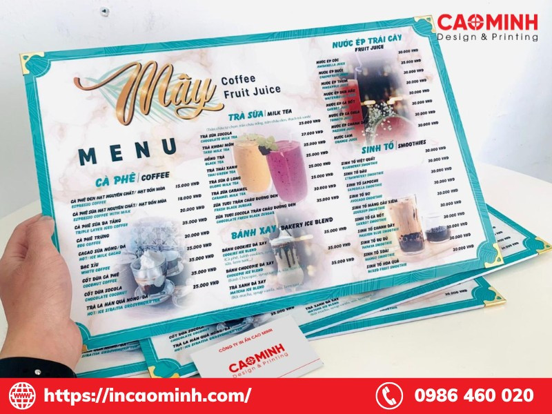 Hình ảnh sinh động trên nền menu trà sữa đẹp
