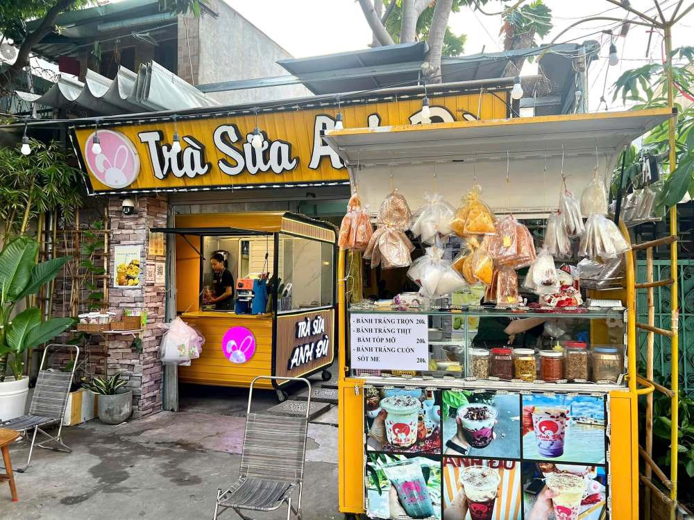 Không gian quán trà sữa Bình Thạnh Anh Đù