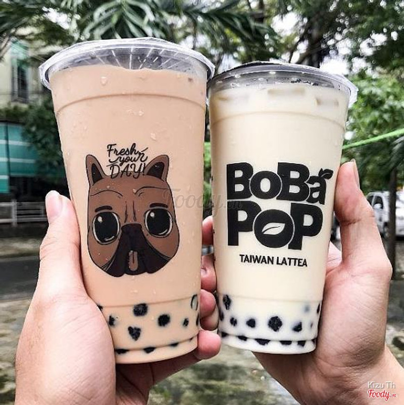 Không gian trẻ trung của Bobapop, một quán trà sữa gần đây hiện đang mở với view đẹp