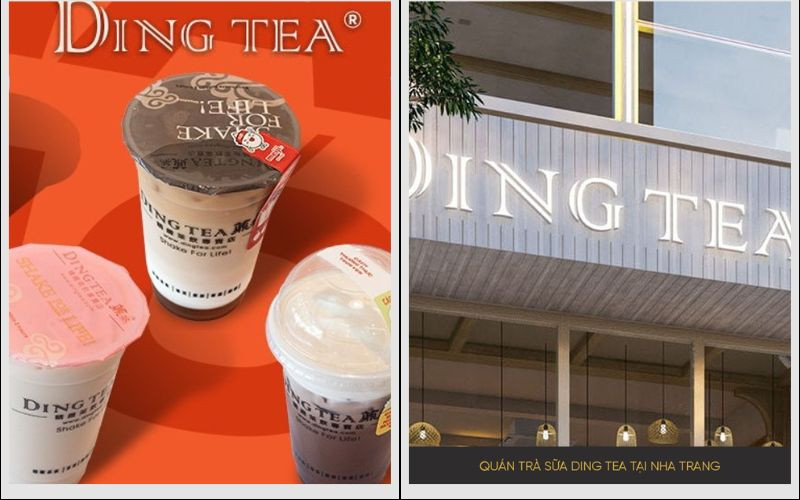 Không gian trẻ trung và hiện đại của quán trà sữa Ding Tea