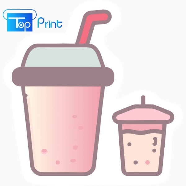 Kích thước sticker dán ly trà sữa thông dụng