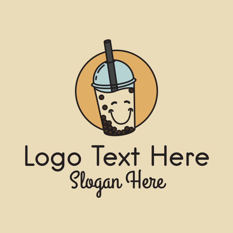 Logo trà sữa với màu hồng ngọt ngào, gợi cảm giác ngon miệng và hấp dẫn.