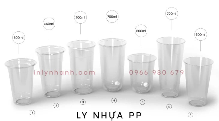 Ly nhựa PP phổ biến đựng trà sữa với nắp ép nhiệt