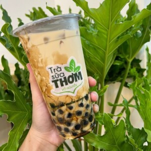 Ly trà sữa gạo rang thơm ngon