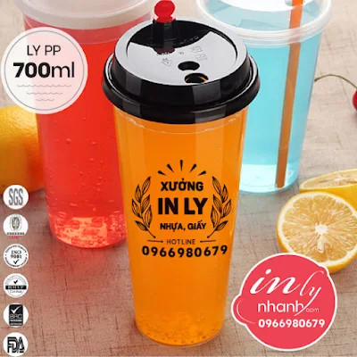 Ly trà sữa Tim 700ml với nắp nút tim đỏ, mang lại vẻ sang trọng cho đồ uống size L