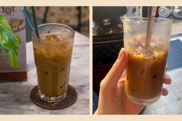 Ly trà sữa trân châu đường đen hấp dẫn đặt trên bàn gỗ, chuẩn bị cho bức ảnh sống ảo tại quán cafe.