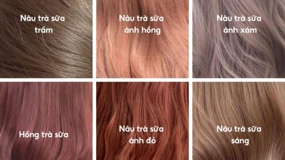 Màu nâu trà sữa tone ấm hợp với da ngăm