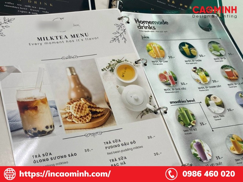 Mẫu nền menu trà sữa đẹp và hấp dẫn