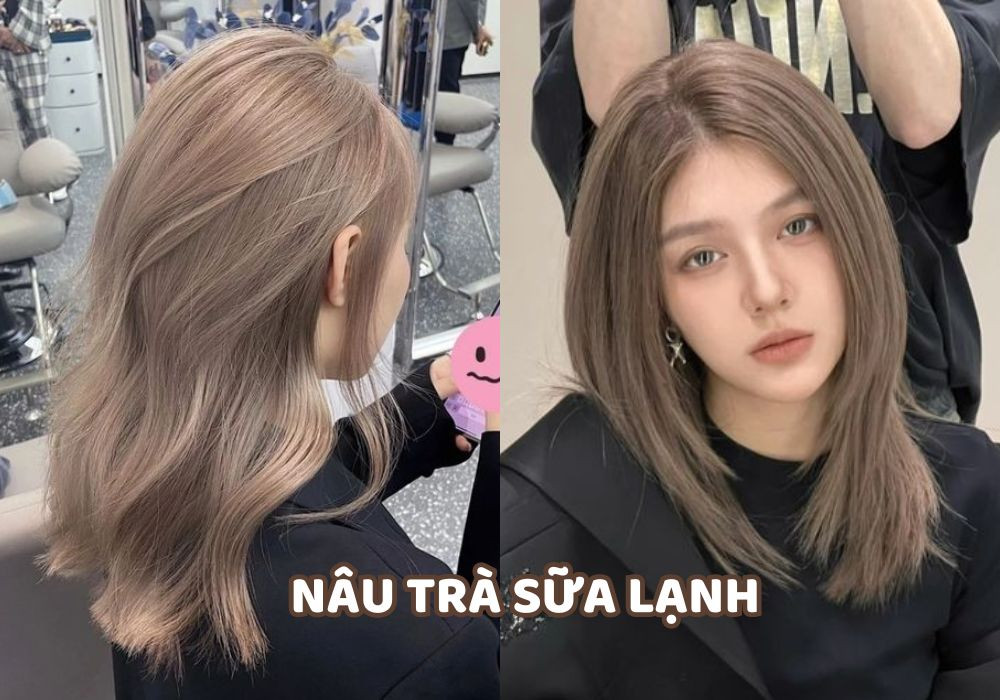 Màu nhuộm nâu trà sữa lạnh hot trend