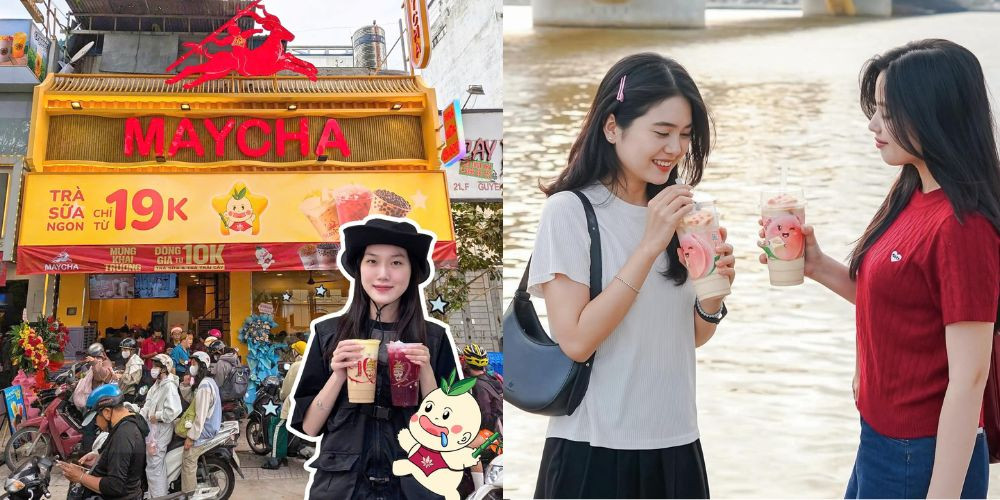 Maycha luôn đổi mới giao diện bắt mắt đến khách hàng, khẳng định sự năng động của quán trà sữa ngon này