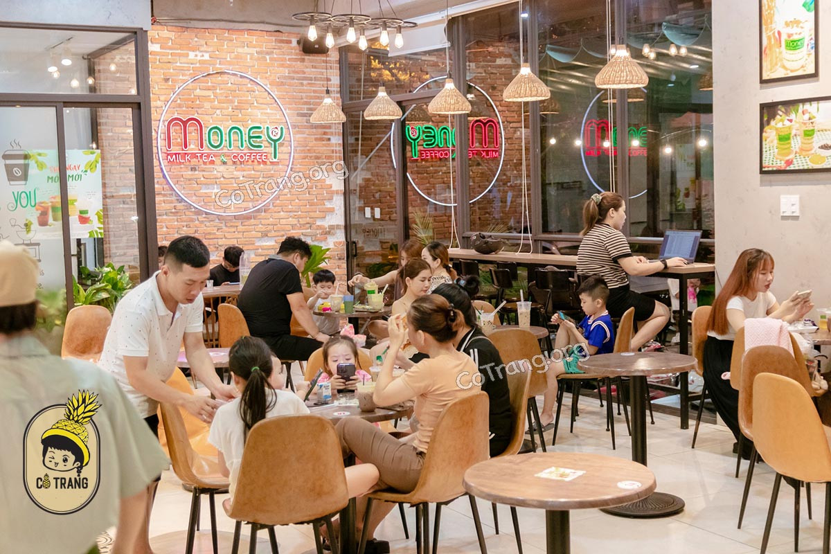 Một góc không gian khác tại Trà Sữa Money Đà Nẵng, tạo cảm giác thư thái