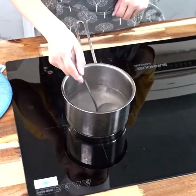 Nấu thạch bạc hà cho trà sữa