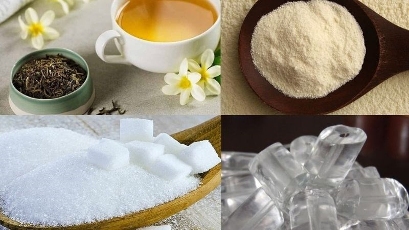 Nguyên liệu trà sữa hồng trà với bột béo