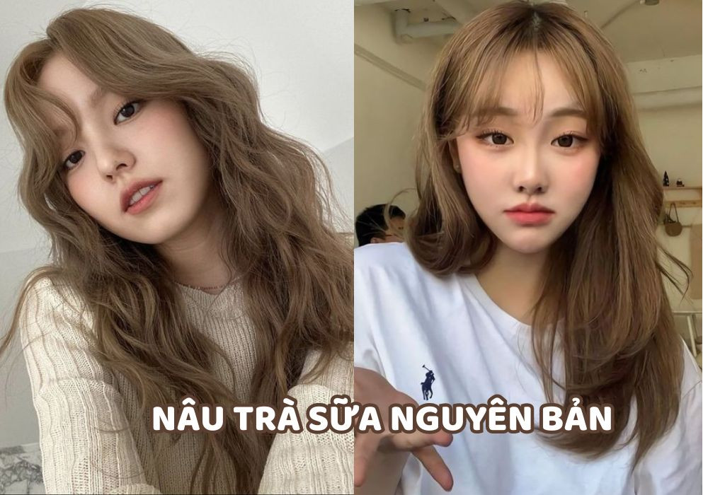 Nhuộm tóc nâu trà sữa không cần tẩy