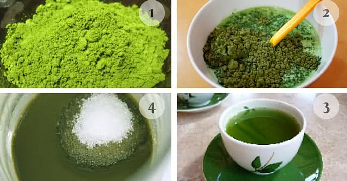 Pha bột trà xanh để làm trà sữa matcha thơm ngon
