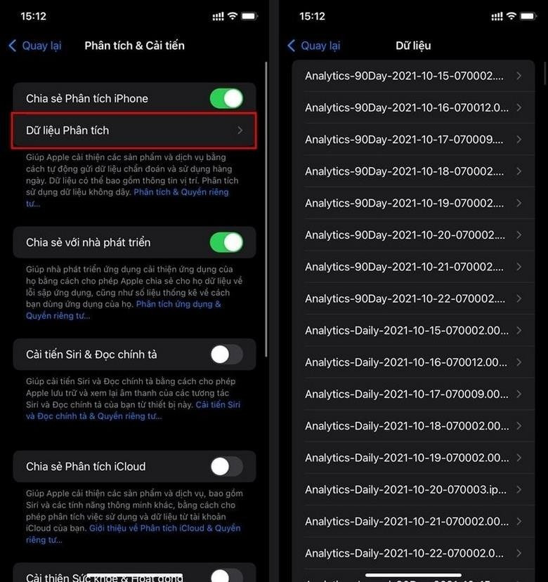 Phân tích dữ liệu để tìm dòng Panic full hoặc Reset Counter trên iPhone