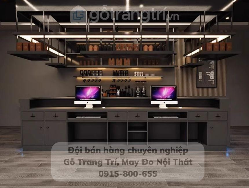 quầy bar phục vụ SET quán trà sữa hiện đại