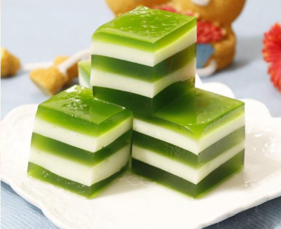 Rau câu plan trà sữa matcha nhiều tầng đẹp mắt
