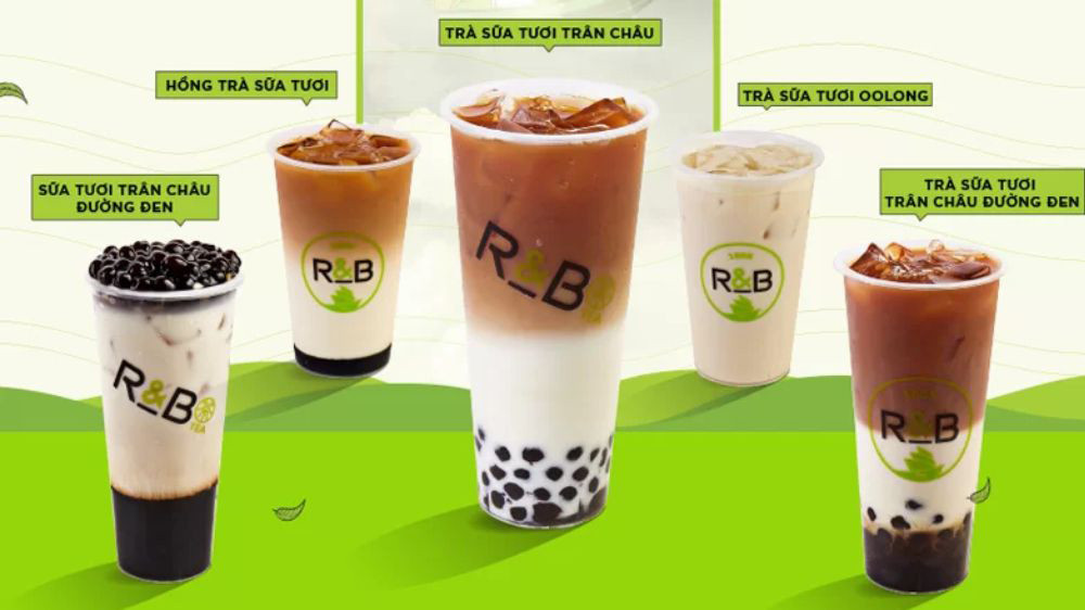 R&amp;B tea ấn tượng với thiết kế ly lớn giúp giữ hương vị trà lâu hơn