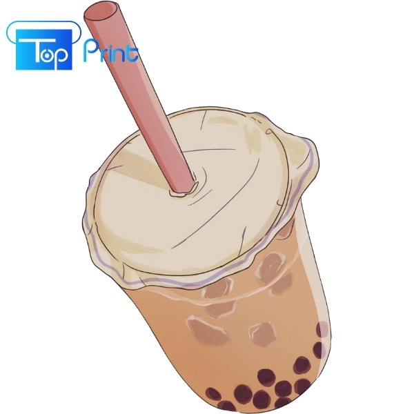Sticker ly trà sữa sắc nét