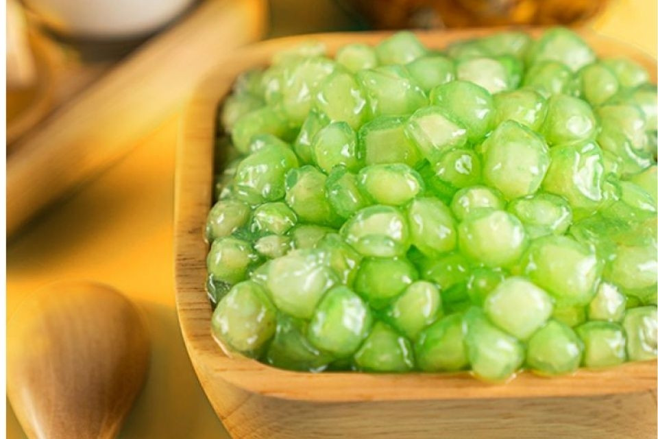 Thạch củ năng giòn tan, mang lại cảm giác sảng khoái cho trà sữa