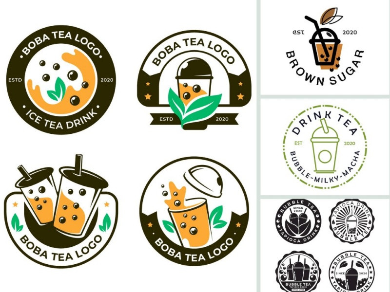 Thiết kế logo quán trà sữa tối giản nhưng vô cùng cuốn hút, thể hiện sự tinh tế.
