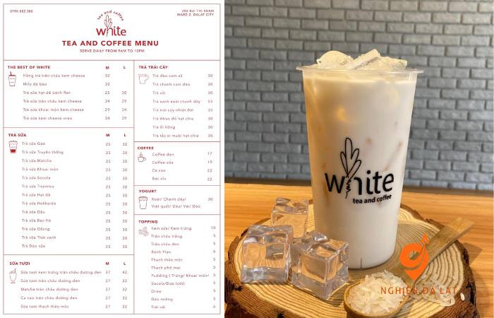 thức uống ngon tại White Tea &amp; Coffee, quán trà sữa view đẹp gần đây